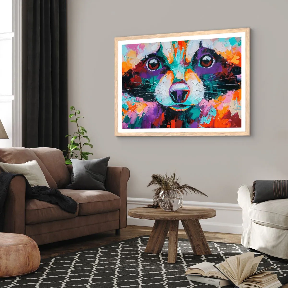 Affiche dans un chêne clair - Poster - Uniquement de belles émotions - 40x30 cm