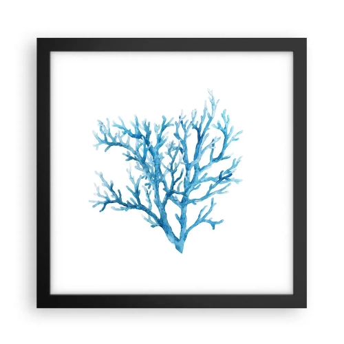 Affiche dans un cadre noir - Poster - Filigrane nautique - 30x30 cm