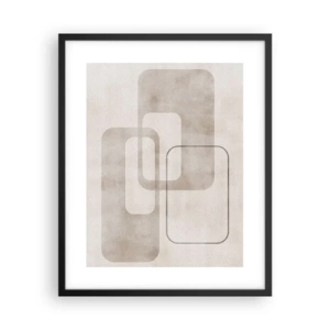 Affiche dans un cadre noir - Poster - Fugue géométrique - 40x50 cm