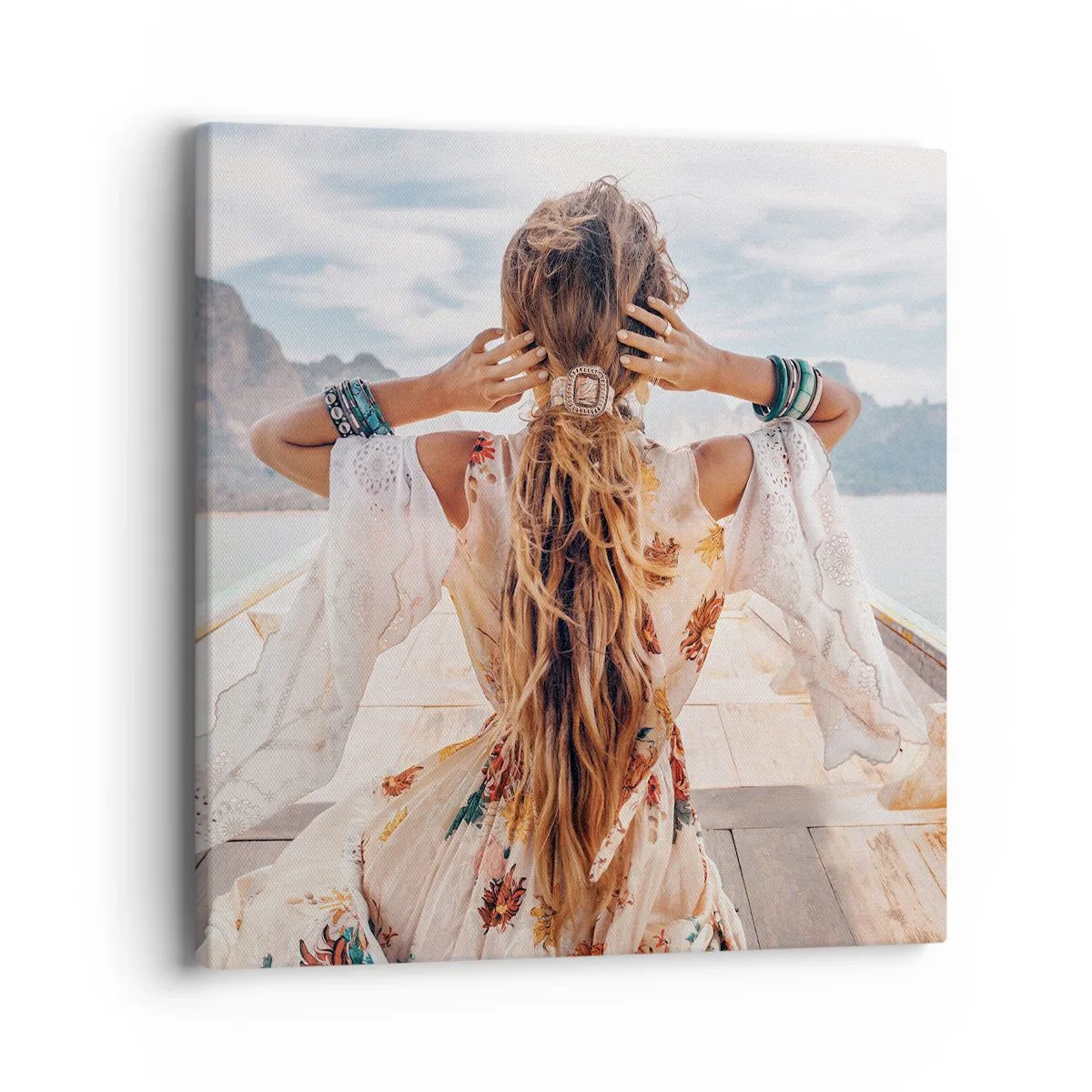 Impression sur toile - Image sur toile - En route vers le bonheur - 40x40 cm