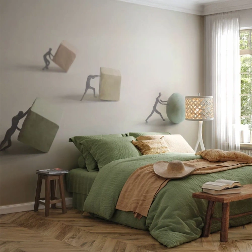 Papier Peint Photo Premium Canvas - Rien que la vie - Abstraction, Personnes, Travail - 250x175 cm