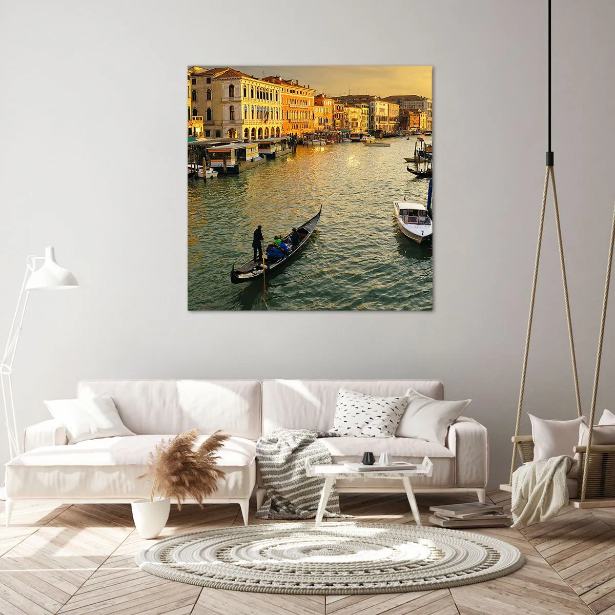 Impression sur toile - Image sur toile - Du côté ensoleillé de la rue - 40x40 cm