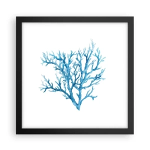 Affiche dans un cadre noir - Poster - Filigrane nautique - 30x30 cm