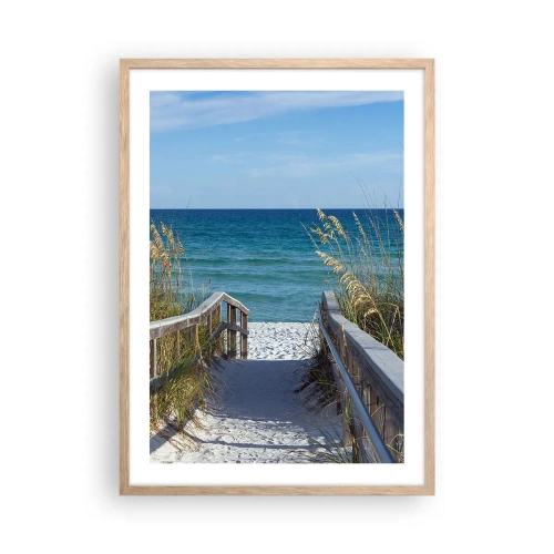 Affiche dans un chêne clair - Poster - Au soleil, sous le vent - 50x70 cm