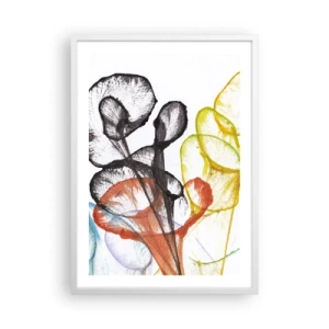 Affiche dans un cadre blanc - Poster - Fleurs avec une âme - 50x70 cm