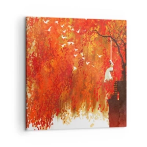 Impression sur toile - Image sur toile - S'envolera-t-il avec eux ? - 50x50 cm