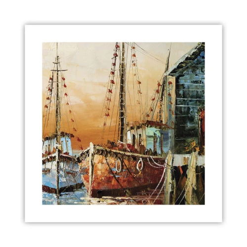 Affiche - Poster - Retour tranquille - 40x40 cm