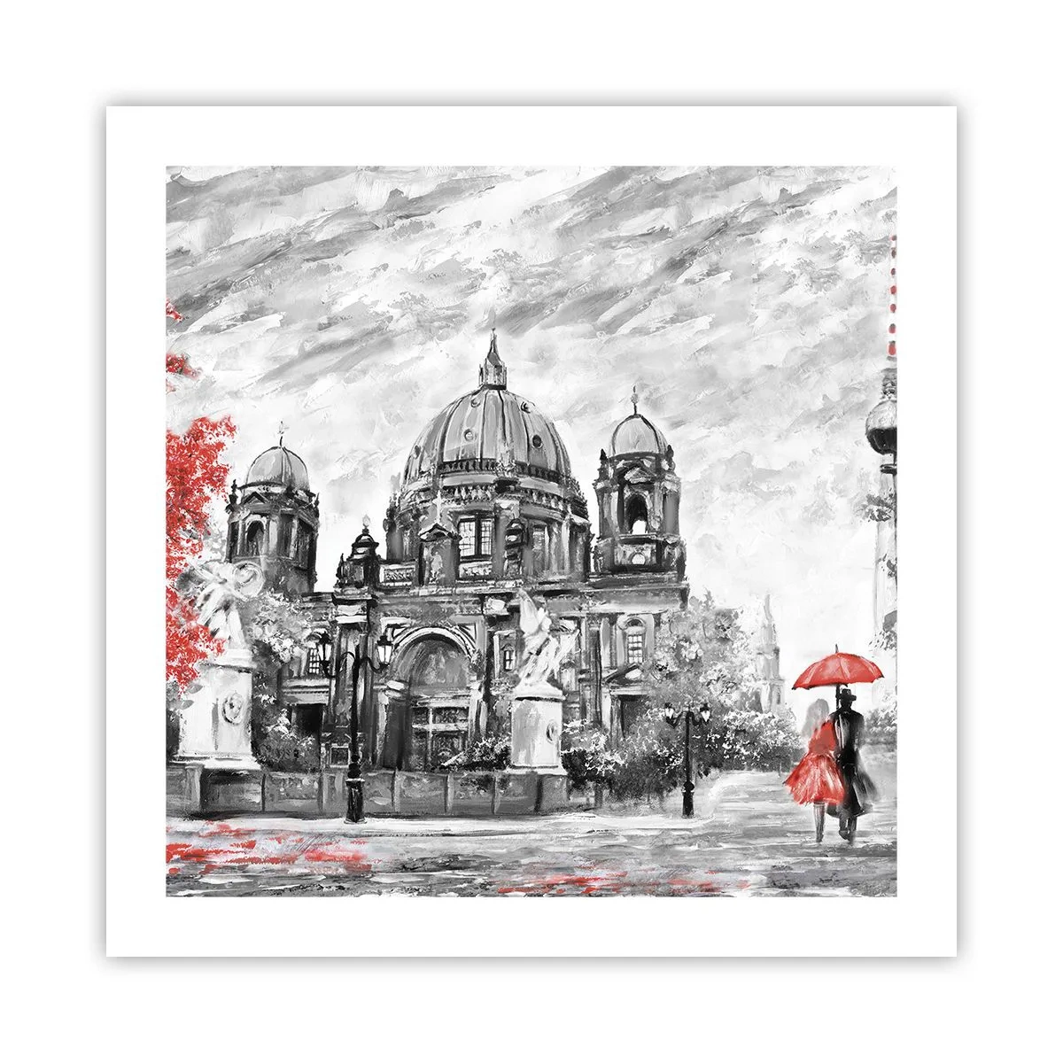 Affiche - Poster - Rencontre berlinoise - 50x50 cm