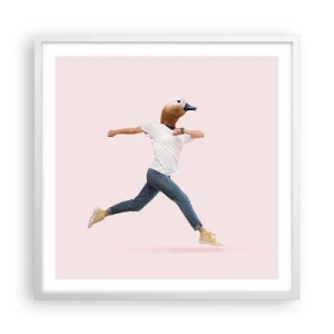 Affiche dans un cadre blanc - Poster - Une pincée d'absurdité - 60x60 cm