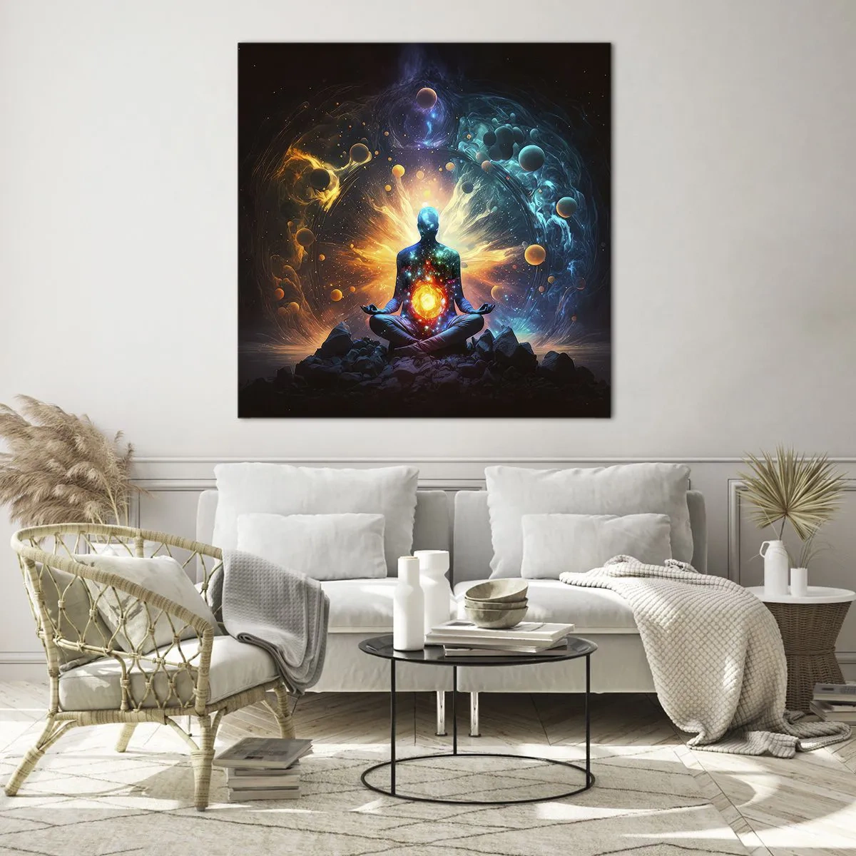 Impression sur verre - Image sur verre - Paix cosmique - 60x60 cm