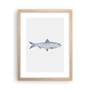 Affiche dans un chêne clair - Poster - Salutations des mers du nord - 30x40 cm