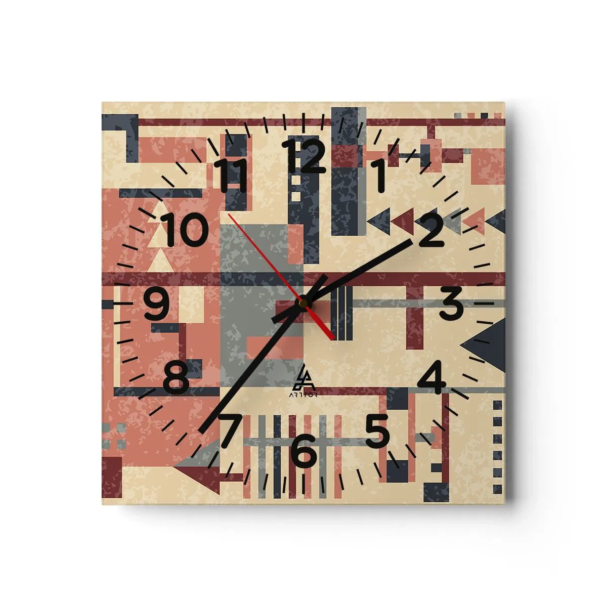 Horloge murale - Pendule murale - Une combinaison de verticaux et d'horizontaux - 30x30 cm