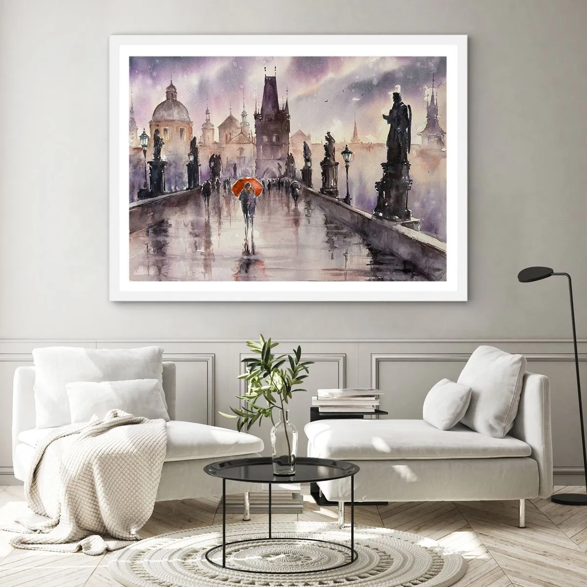 Affiche dans un cadre blanc - Poster - Les gens ne changent pas - 91x61 cm