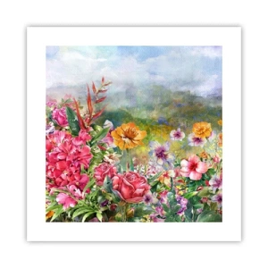 Affiche - Poster - Un jardin devenu fou - 40x40 cm