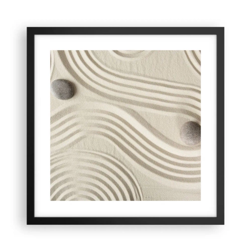 Affiche dans un cadre noir - Poster - Touche de chaleur - 40x40 cm