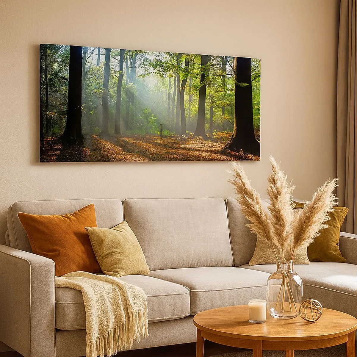 Impression sur toile - Image sur toile - Ombres et lumières - 100x40 cm
