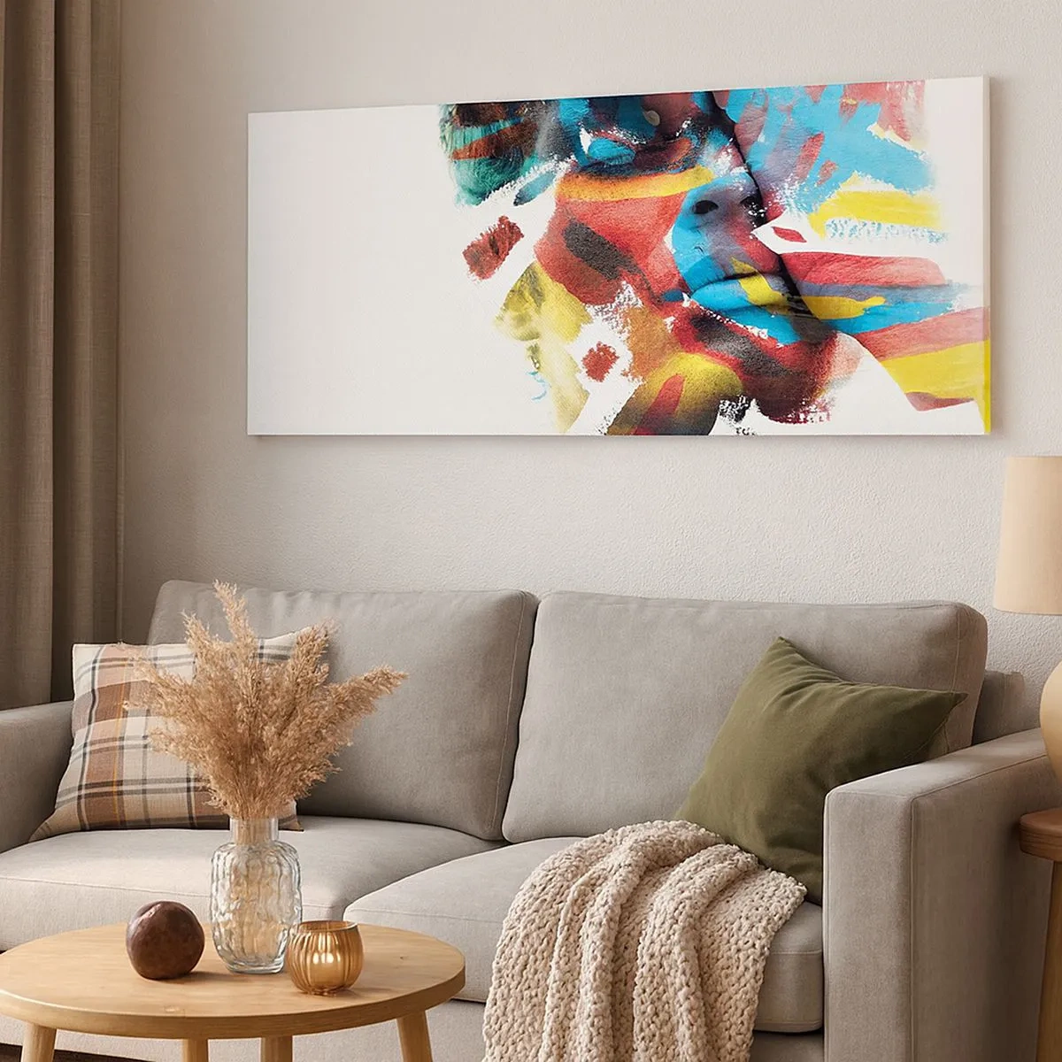 Impression sur toile - Image sur toile - Personnalité colorée - 100x40 cm