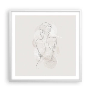 Affiche dans un cadre blanc - Poster - Comme un instrument sensible - 60x60 cm