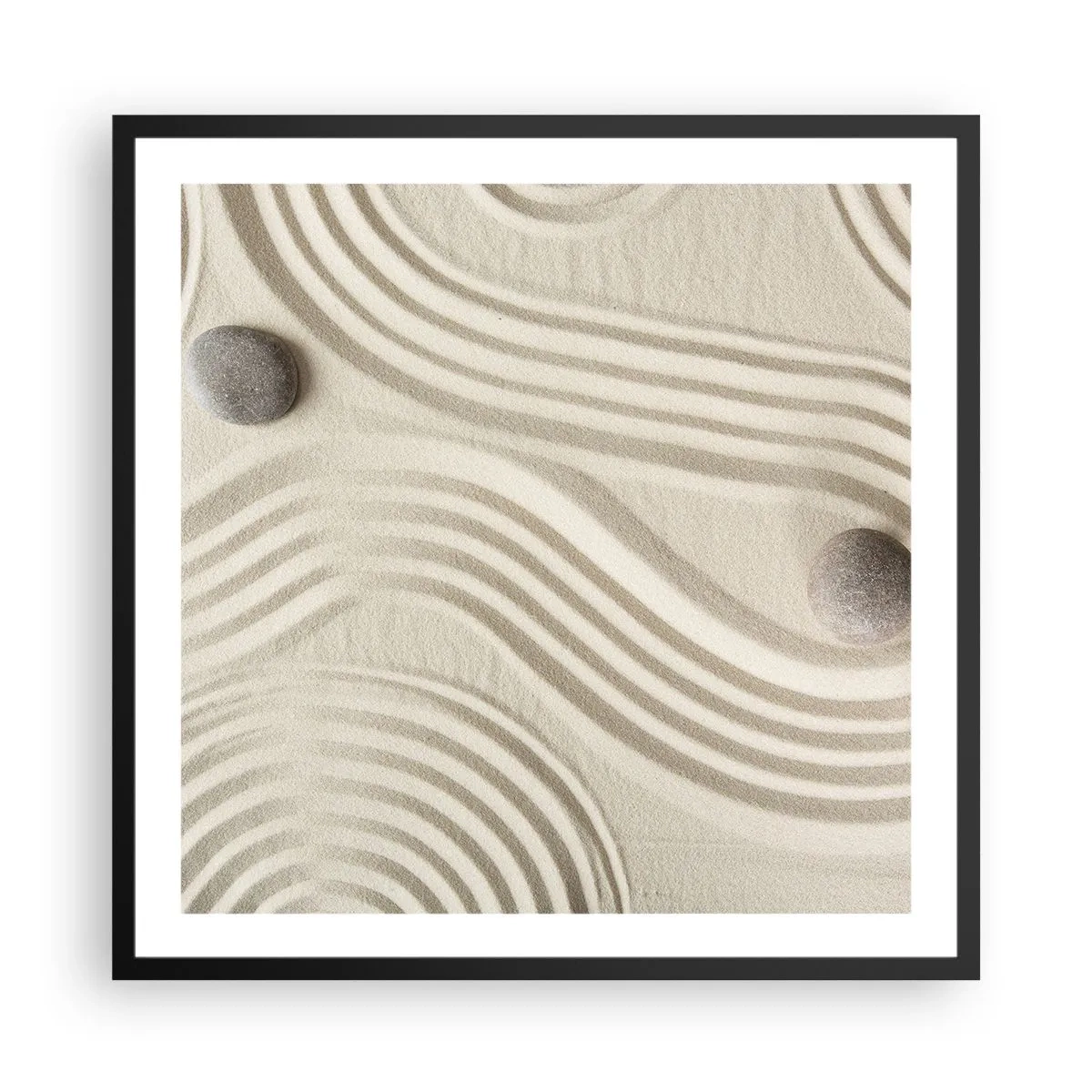 Affiche dans un cadre noir - Poster - Touche de chaleur - 60x60 cm