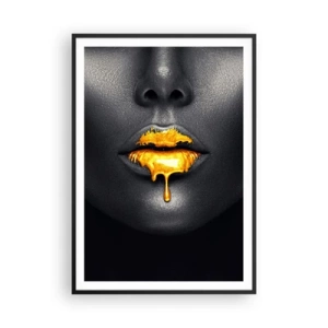 Affiche dans un cadre noir - Poster - Bouche d'or - 70x100 cm
