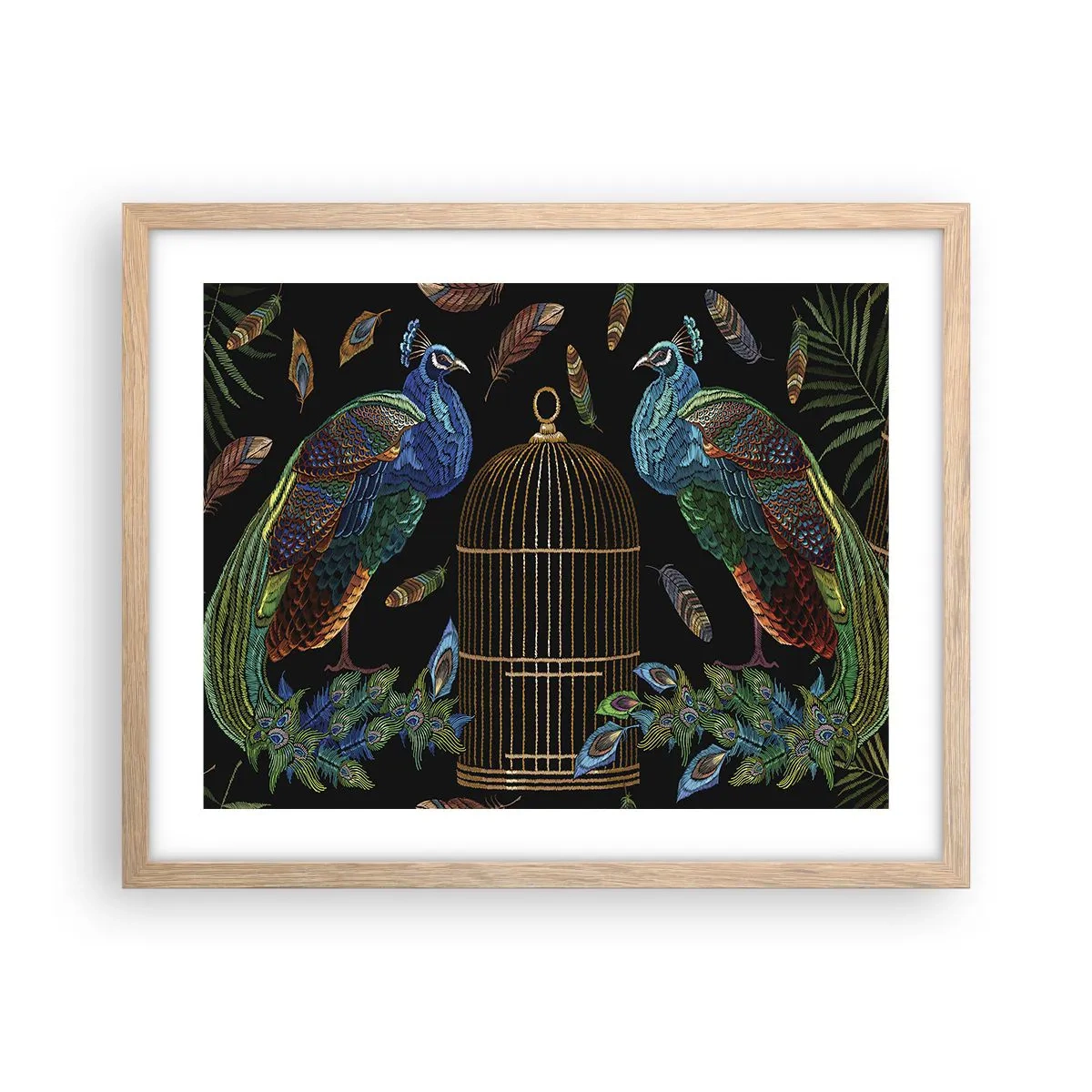 Affiche dans un chêne clair - Poster - En robes royales - 50x40 cm