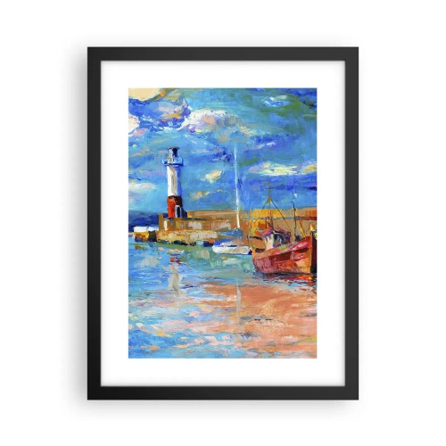 Affiche dans un cadre noir - Poster - Un après-midi dans la baie arc-en-ciel - 30x40 cm