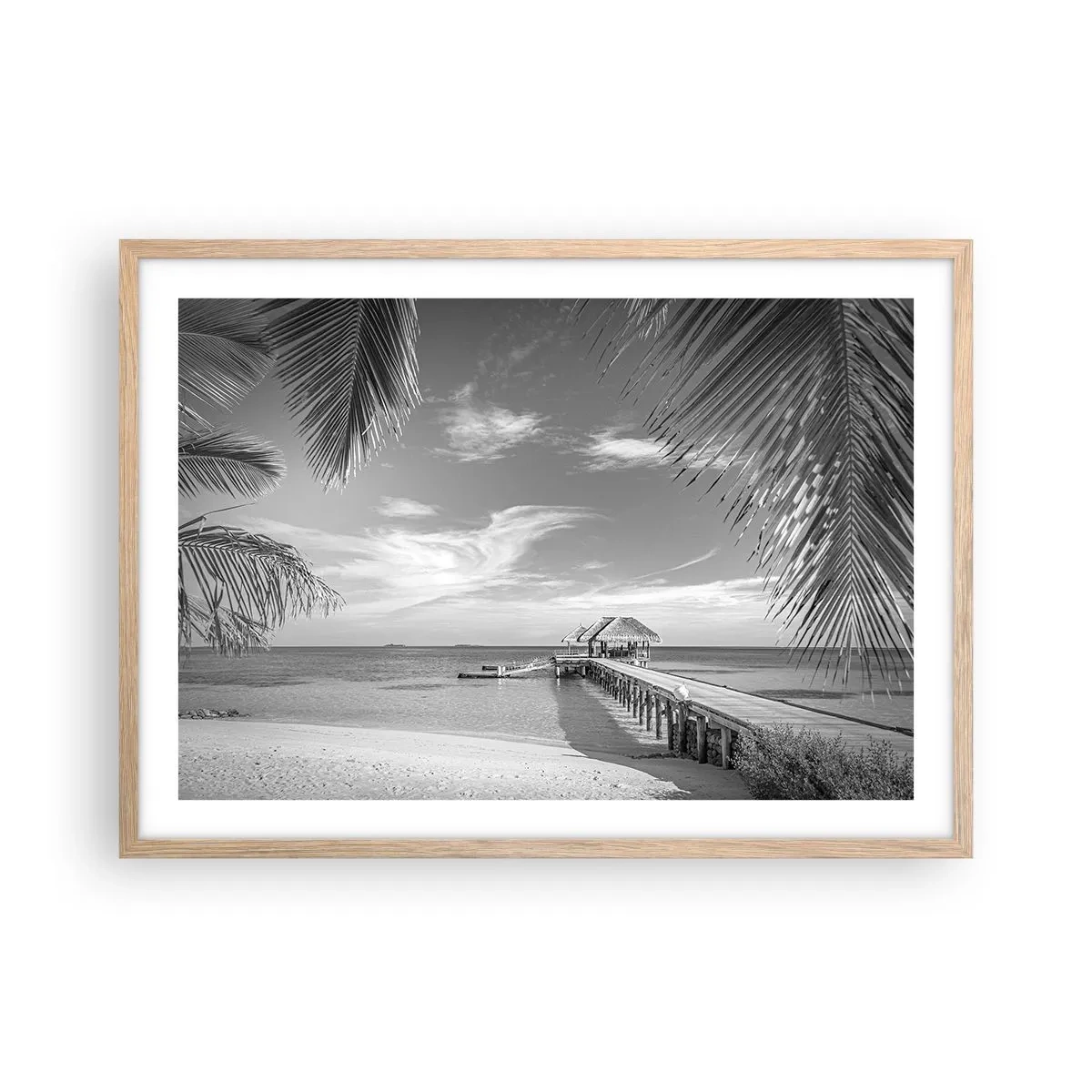 Affiche dans un chêne clair - Poster - Souvenirs ou rêve? - 70x50 cm