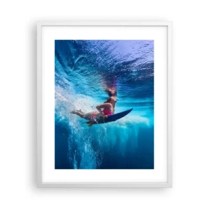 Affiche dans un cadre blanc - Poster - Joie profonde - 40x50 cm