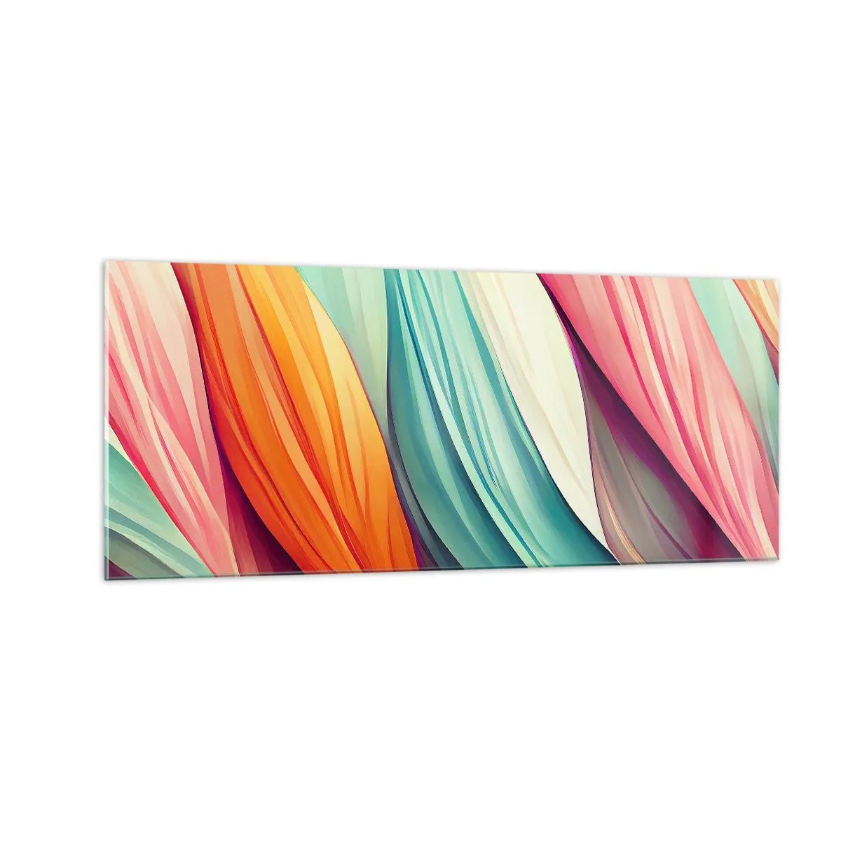 Impression sur verre - Image sur verre - Tissage arc-en-ciel - 100x40 cm