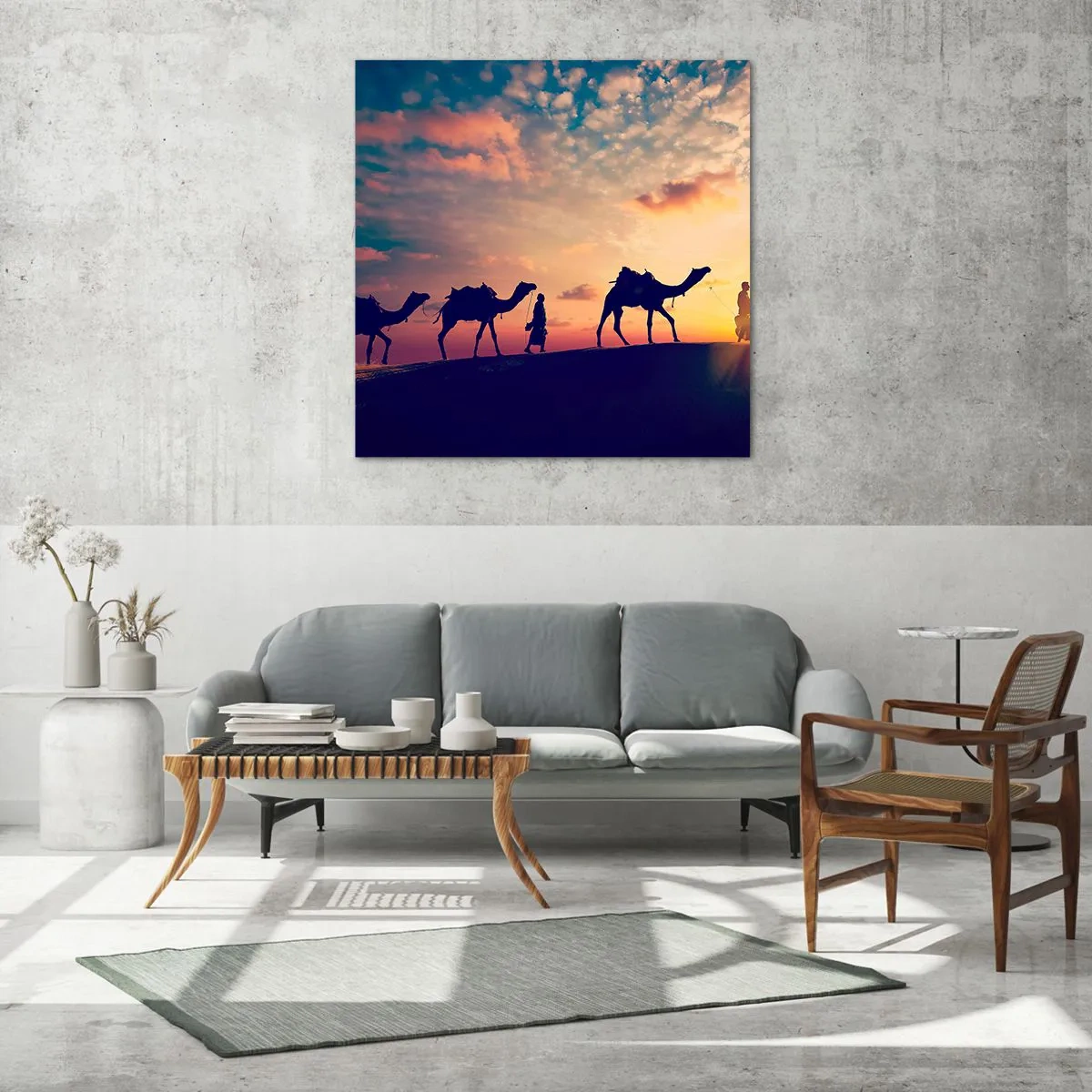 Impression sur verre - Image sur verre - L'esprit mystérieux de l'Orient - 60x60 cm