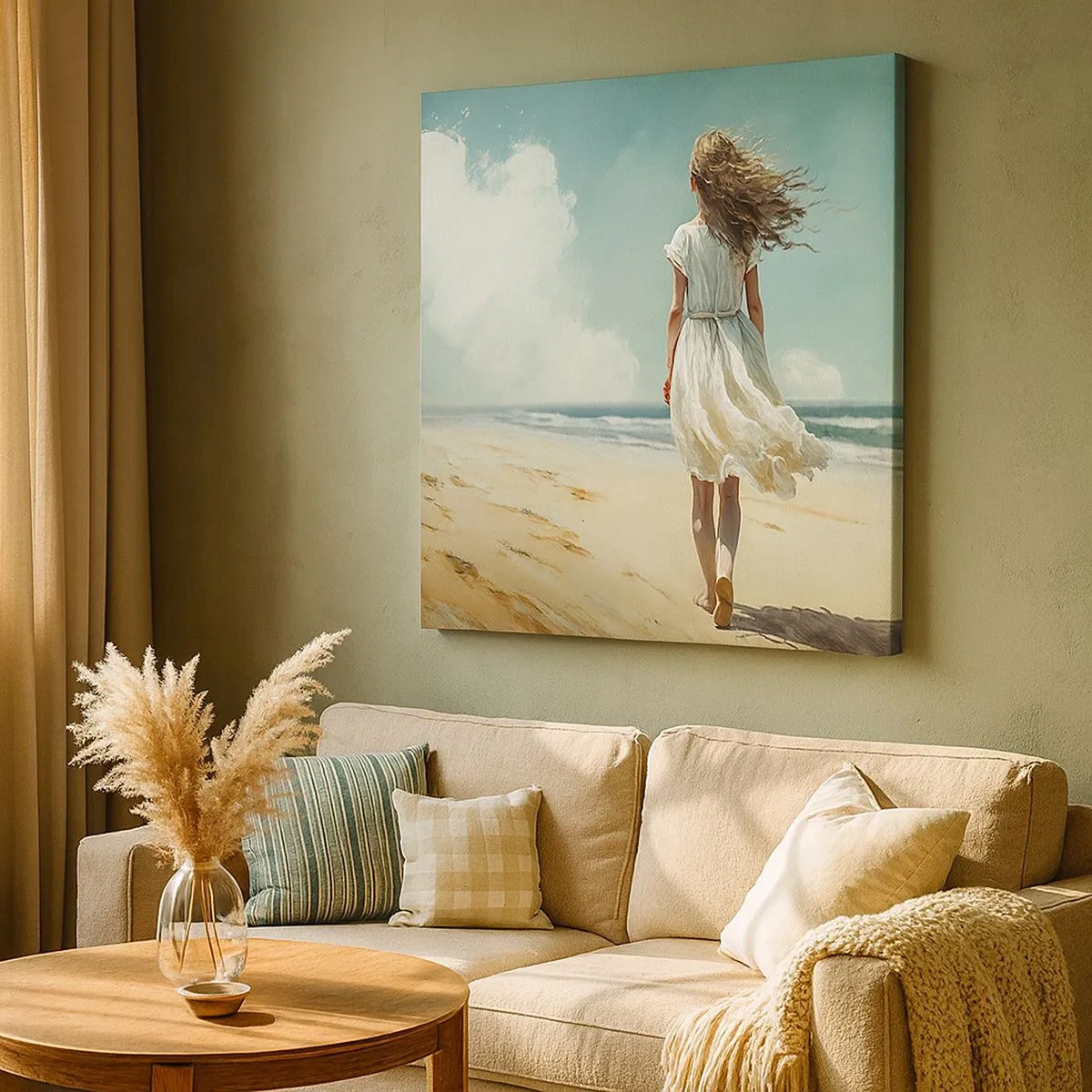 Impression sur toile - Image sur toile - Pour rencontrer le soleil et le vent - 30x30 cm