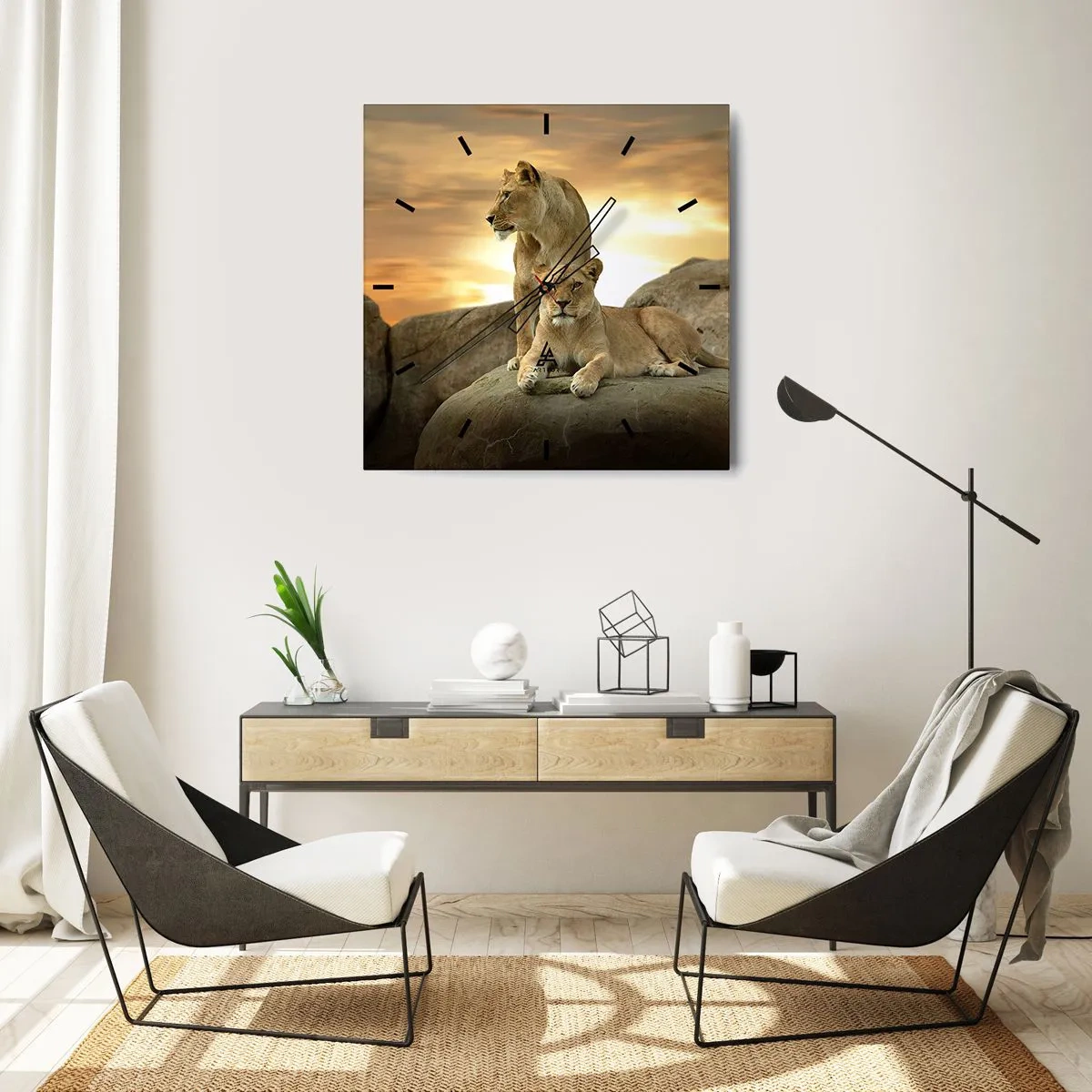Horloge murale - Pendule murale - Majesté royale - 30x30 cm
