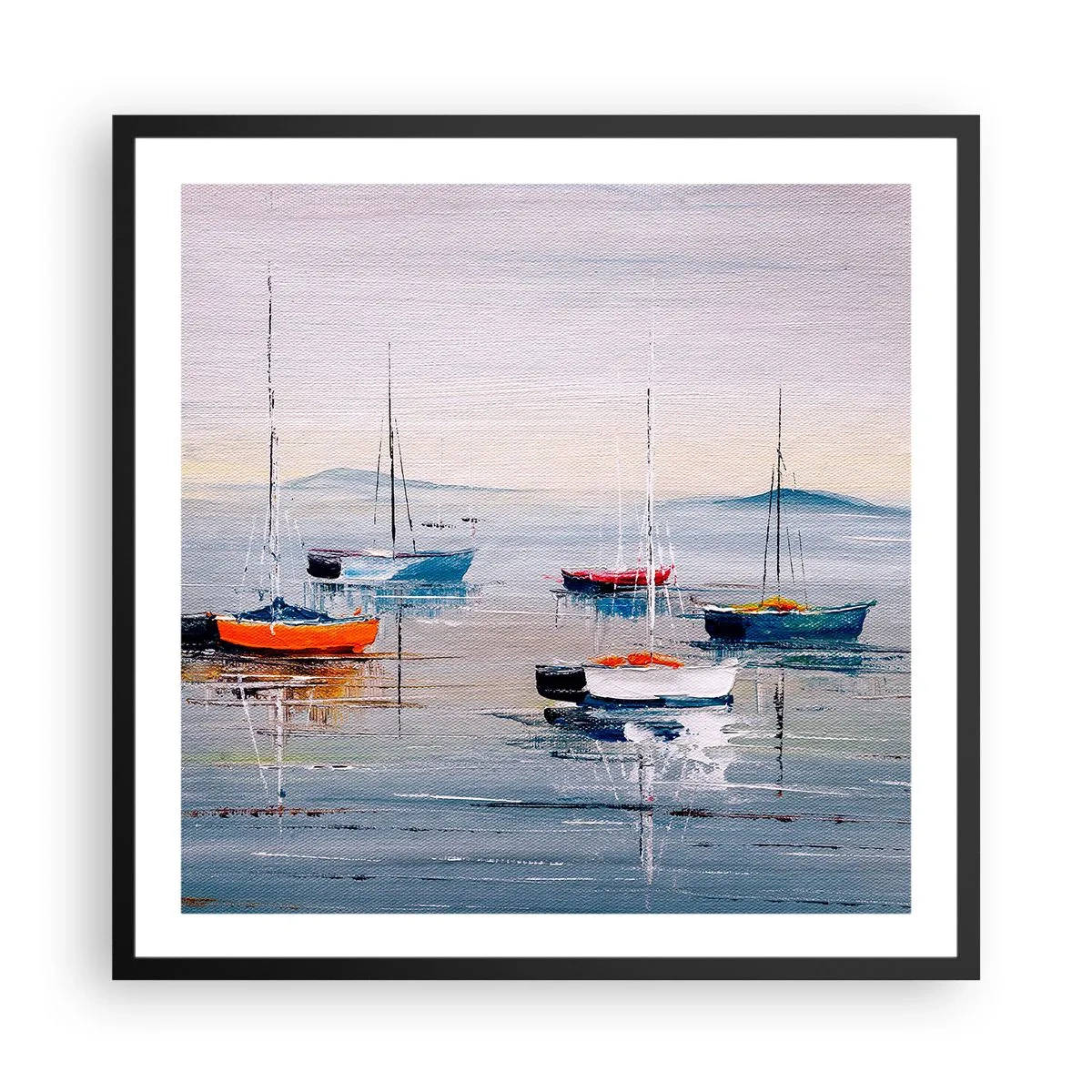 Affiche dans un cadre noir - Poster - Un repos bien mérité - 60x60 cm