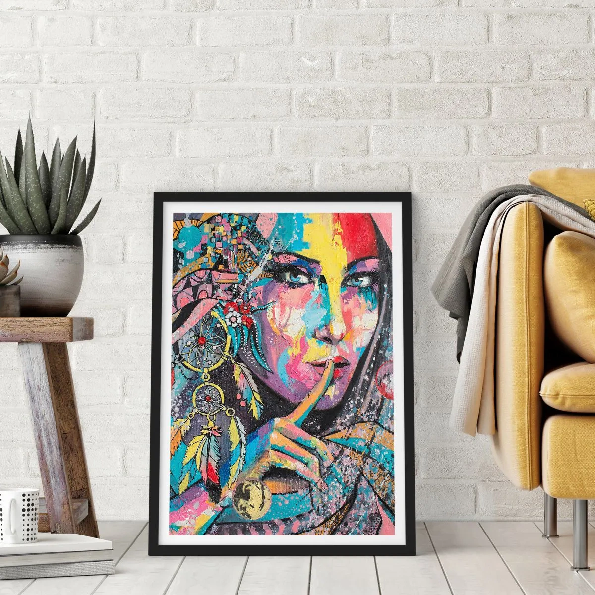 Affiche dans un cadre noir - Poster - Taisez-vous jusqu'à ce que vous compreniez - 40x50 cm