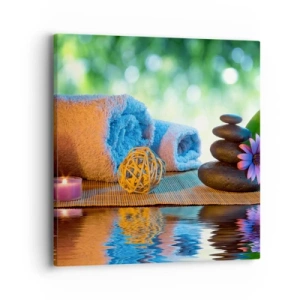 Impression sur toile - Image sur toile - Temps pour le corps - 40x40 cm