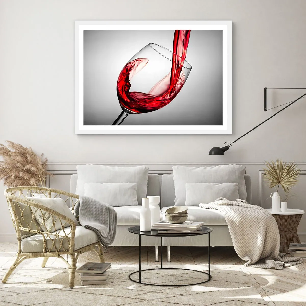 Affiche dans un cadre blanc - Poster - Nuance - mouvement - son - 70x50 cm