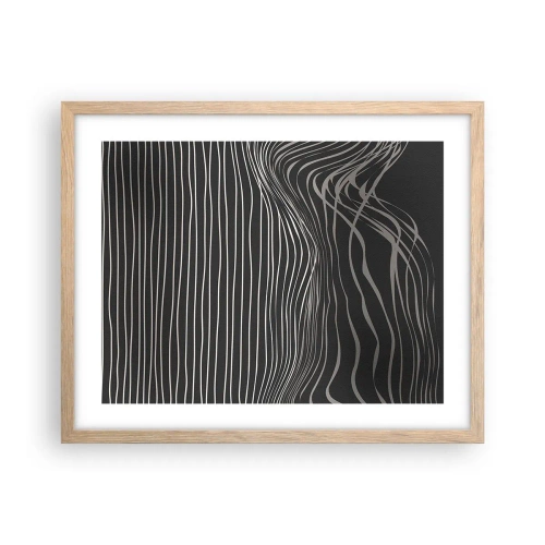 Affiche dans un chêne clair - Poster - Rythme et accent - 50x40 cm