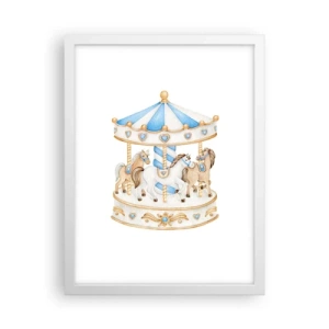 Affiche dans un cadre blanc - Poster - Douce enfance - 30x40 cm