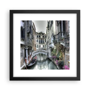 Affiche dans un cadre noir - Poster - Pendant des siècles dans une réflexion silencieuse - 30x30 cm