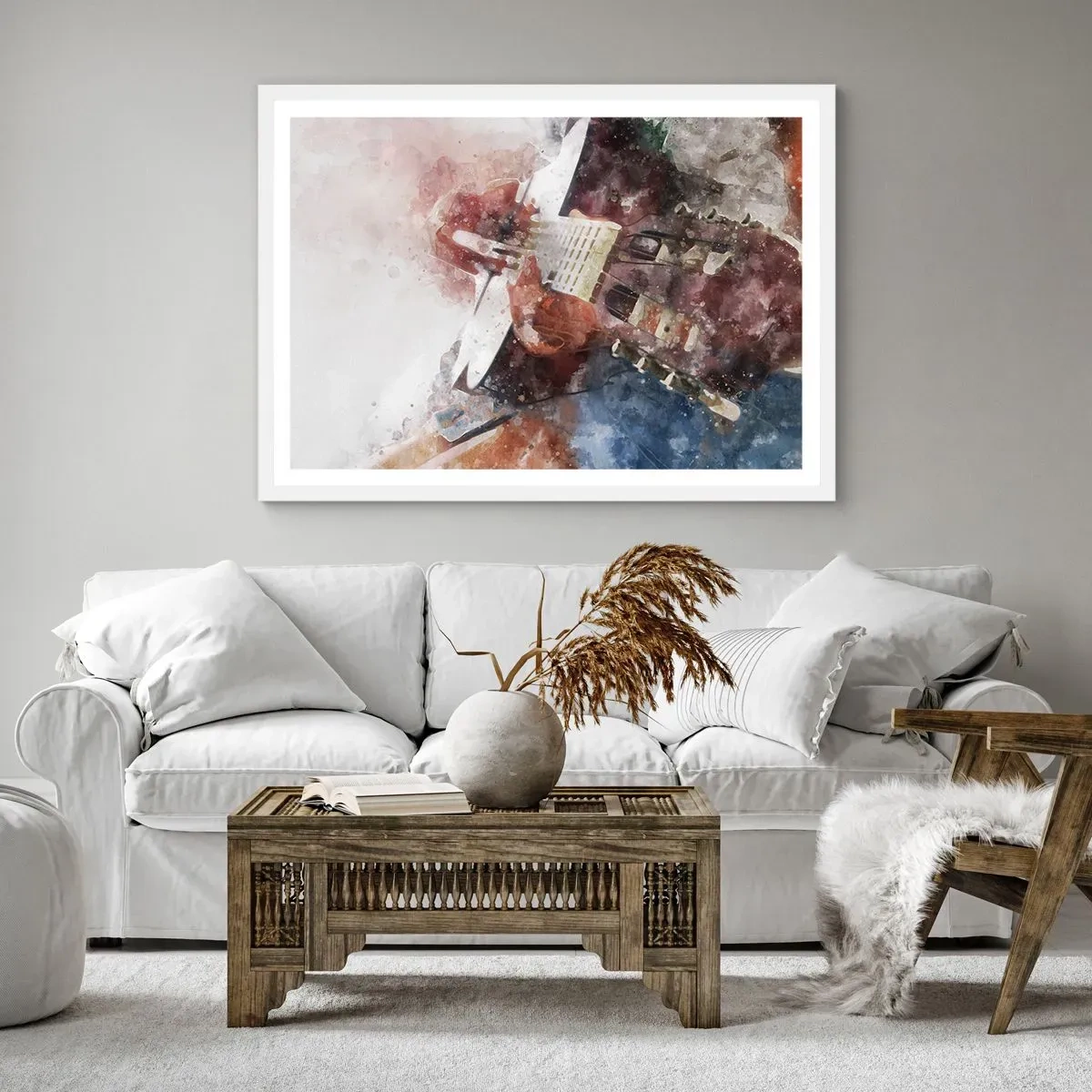 Affiche dans un cadre blanc - Poster - Et qu'en pensez-vous ? - 70x50 cm