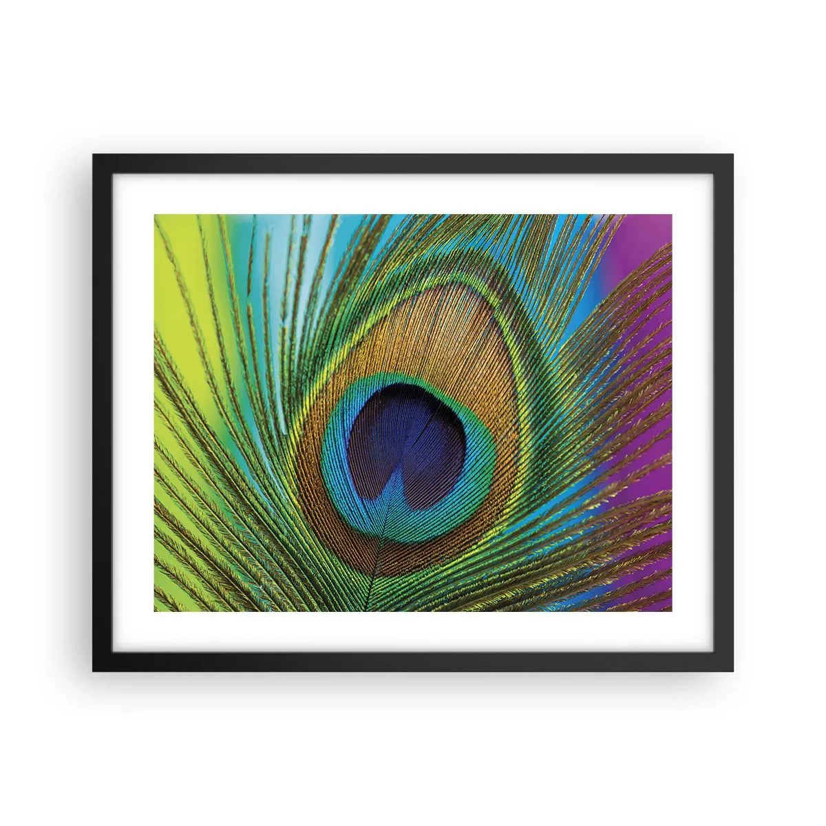 Affiche dans un cadre noir - Poster - Les yeux dans les yeux - 50x40 cm