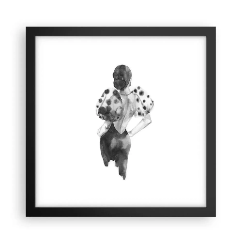 Affiche dans un cadre noir - Poster - Elle est passée juste à côté - 30x30 cm