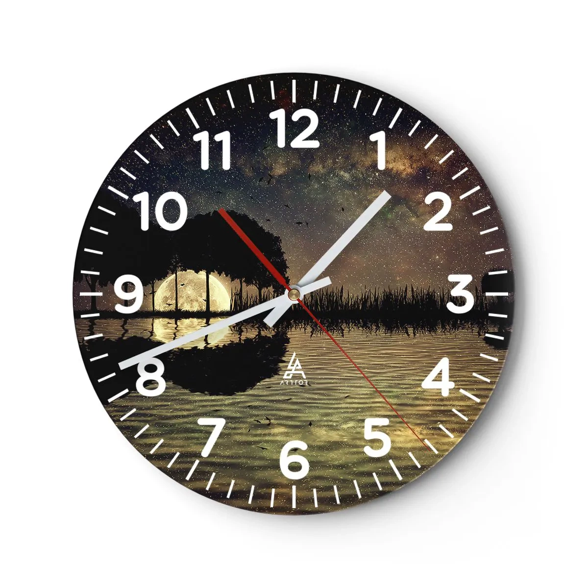 Horloge murale - Pendule murale - Nuit au bout du monde - 40x40 cm