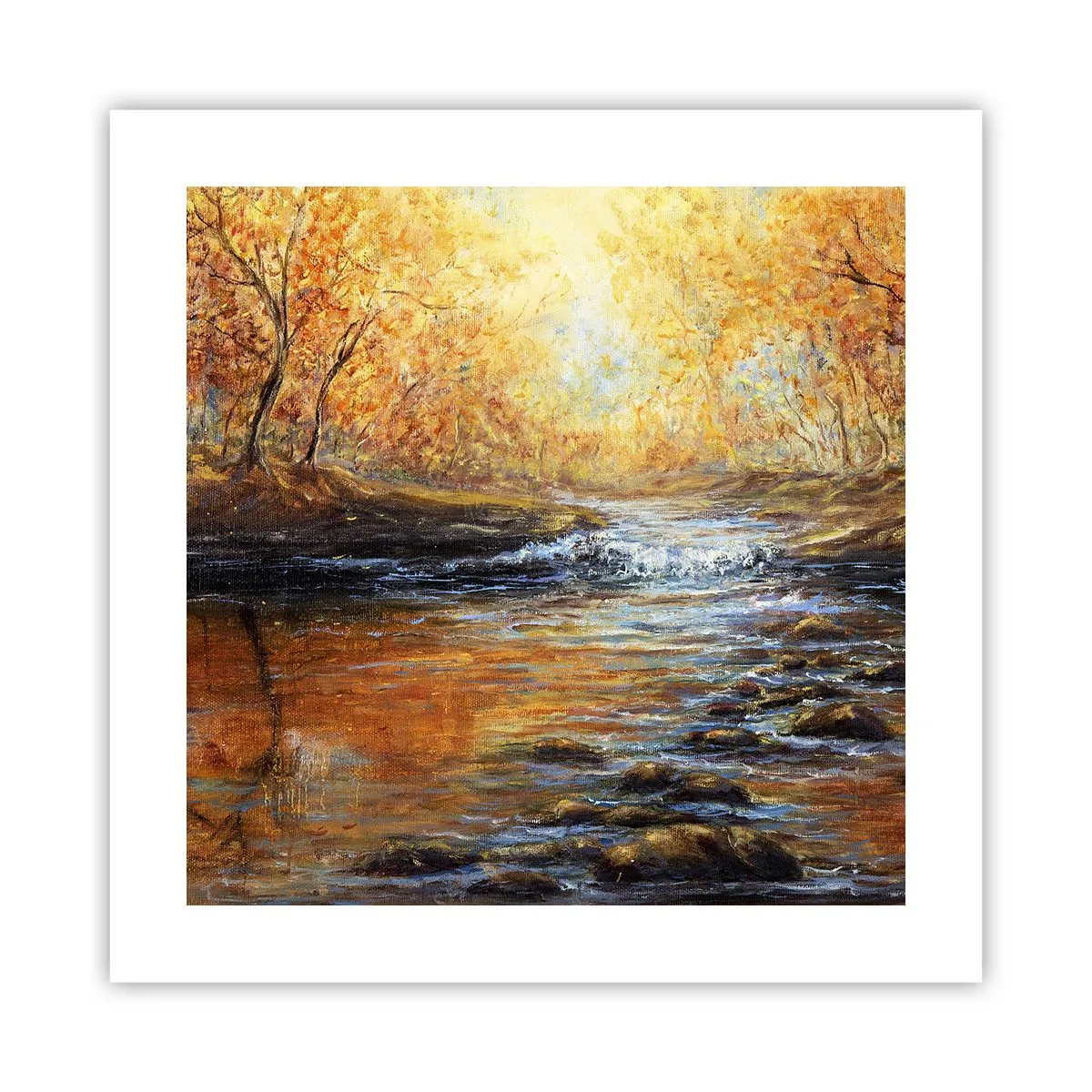 Affiche - Poster - Le ruisseau d'or - 40x40 cm
