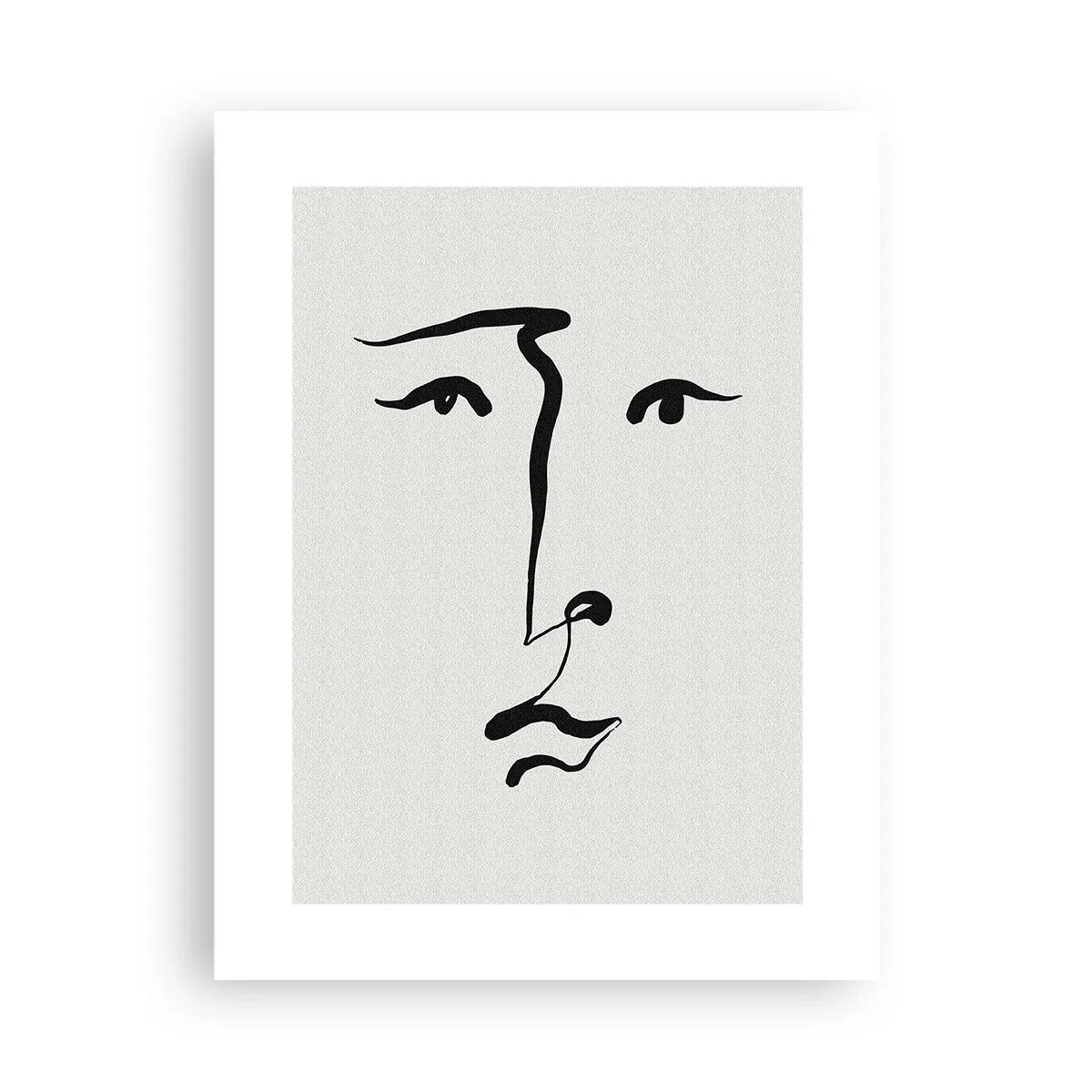 Affiche - Poster - Portrait avec une seule ligne - 30x40 cm