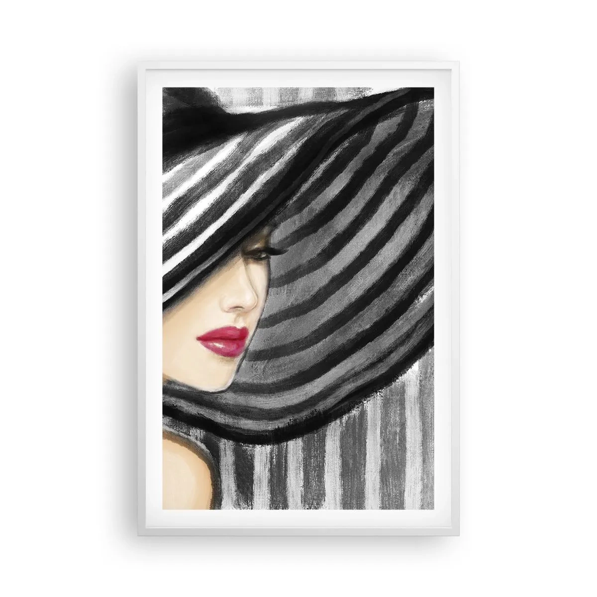 Affiche dans un cadre blanc - Poster - Où te chercher ? - 61x91 cm