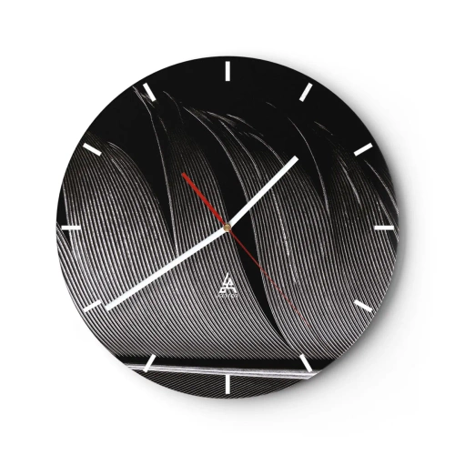 Horloge murale - Pendule murale - La plume – un design magnifique - 40x40 cm