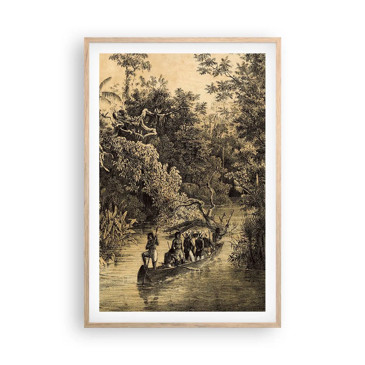 Affiche dans un chêne clair - Poster - Expédition à la source - 61x91 cm