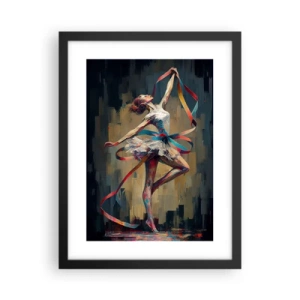 Affiche dans un cadre noir - Poster - Danse du ruban - 30x40 cm