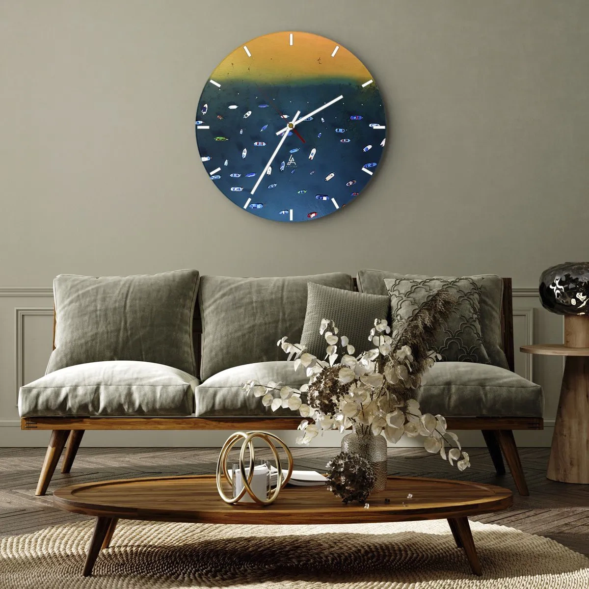 Horloge murale - Pendule murale - Jeu de vacances - 30x30 cm